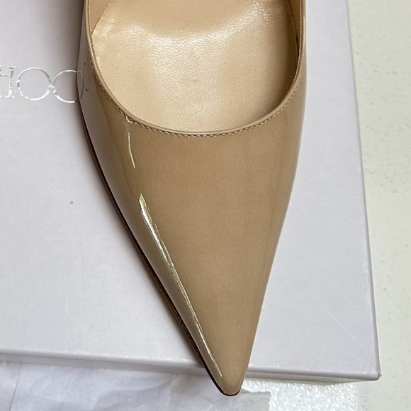Jimmy Choo Nude Patent Leather Heels - Picture 11 of 15